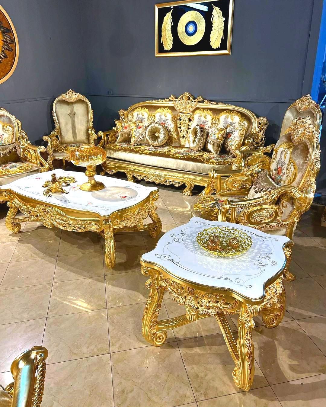 مبل اقساطی سلطنتی 9نفره مدل آرامیس