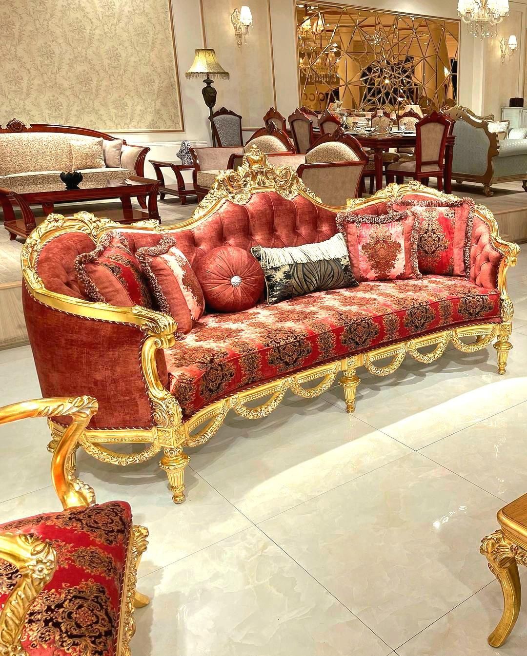 مبل اقساطی سلطنتی 9نفره مدل رایان