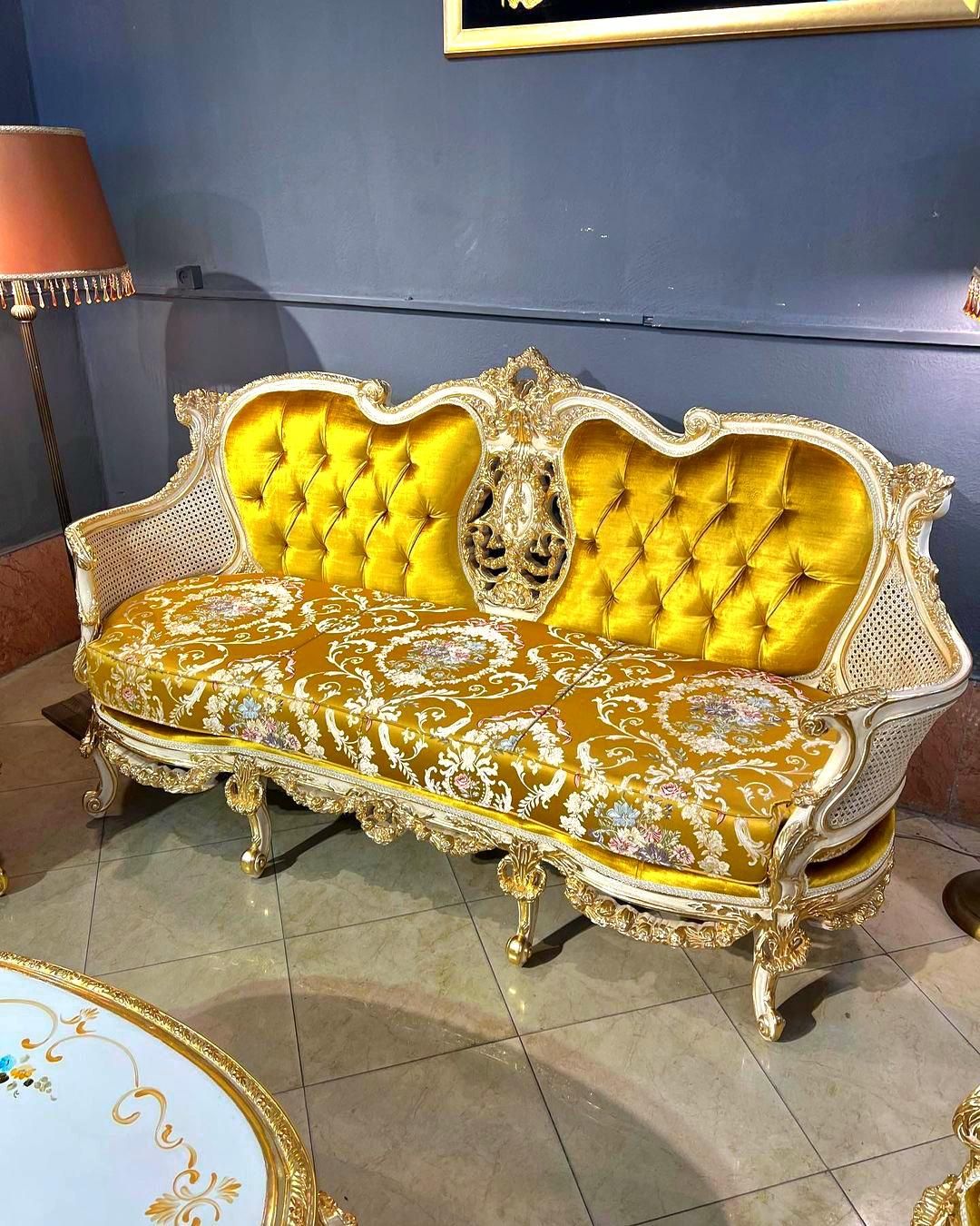 مبل اقساطی سلطنتی 9نفره مدل حصیری پالرمو