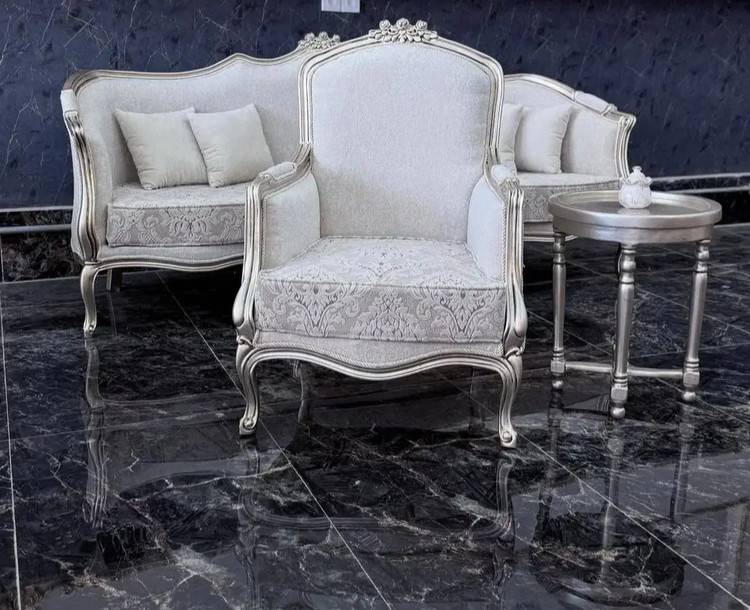 مبل کلاسیک ۸نفره سه گل فرانسوی
