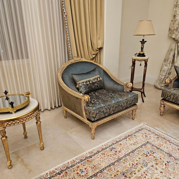 مبل استیل به نام پاپیونی(7 نفره) تخفیف ویژه ضمانت تمام چوب فوم سرد و چوب راش گرجستان