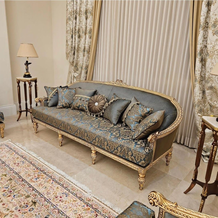 مبل استیل به نام پاپیونی(7 نفره) تخفیف ویژه ضمانت تمام چوب فوم سرد و چوب راش گرجستان