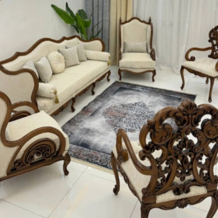 مبل لویی فرانسوی(7 نفره) تخفیف بی تکرار به سراسر کشور(باربری رسمی) ضمانت چوب