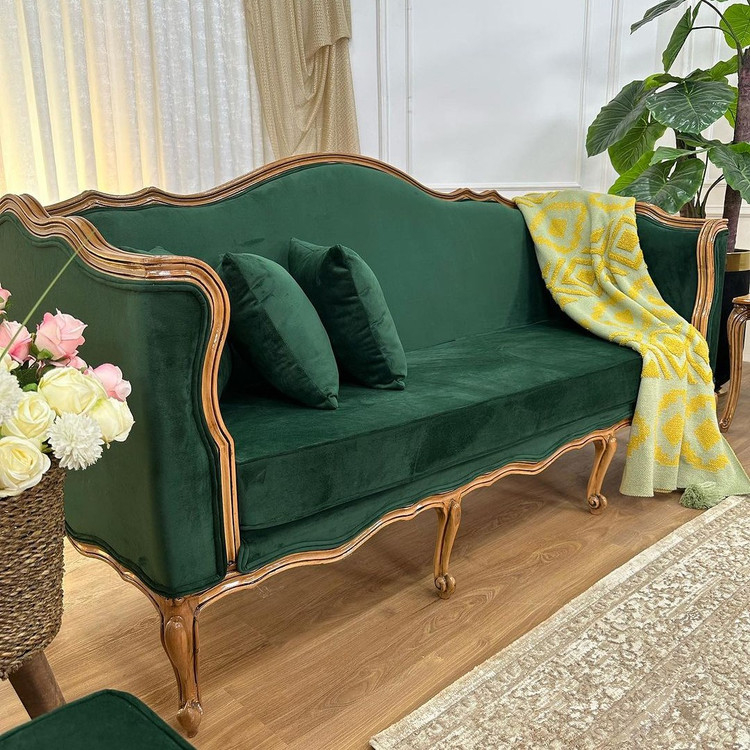مبل کویین(اصل فرانسه)ارسال به سراسر کشور، چوب راش، پارچه خارجی