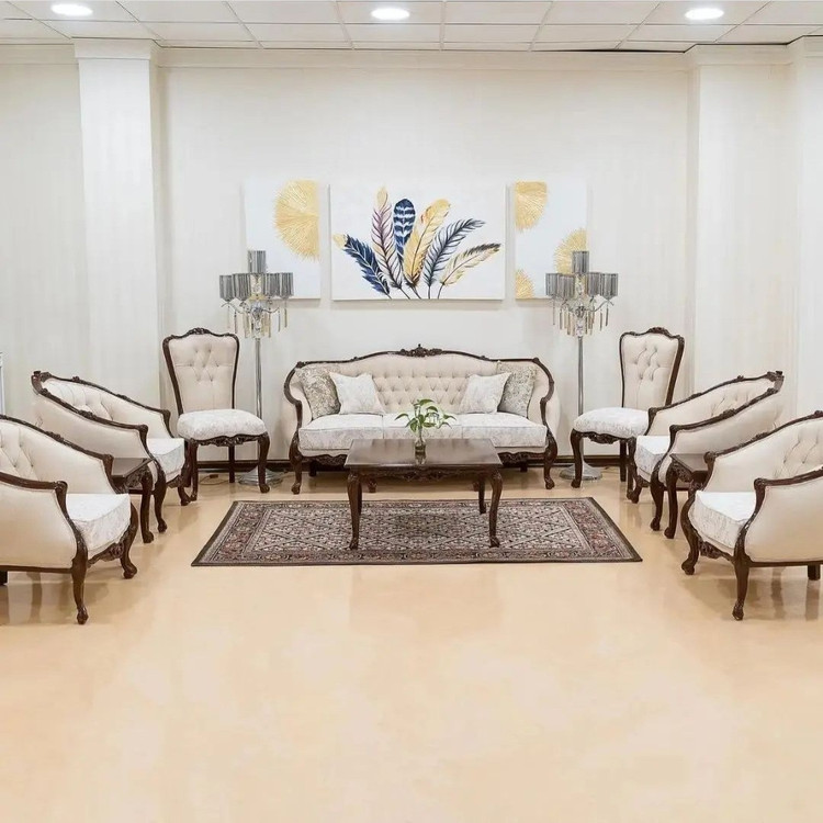 مبل زمرد(لگنی 7 نفره) تمام چوب کلاسیک به سراسر کشور(باربری رسمی) قیمت تولیدی