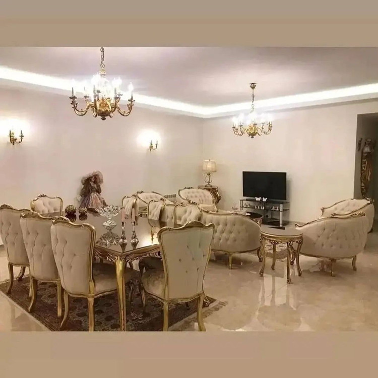 مبل زمرد(لگنی 7 نفره) تمام چوب کلاسیک به سراسر کشور(باربری رسمی) قیمت تولیدی