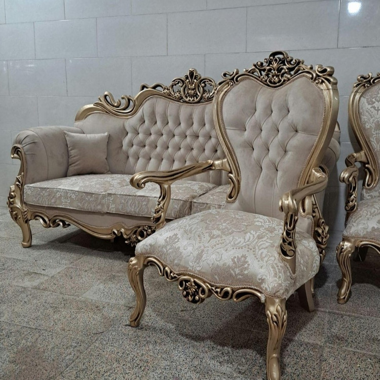 مبل استیل به نام افسون(7 نفره) تخفیف ویژه ضمانت تمام چوب فوم سرد و چوب گردو