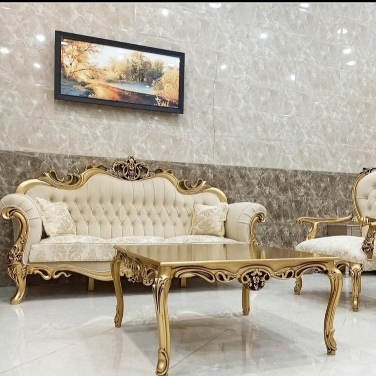 مبل استیل به نام افسون(7 نفره) تخفیف ویژه ضمانت تمام چوب فوم سرد و چوب گردو