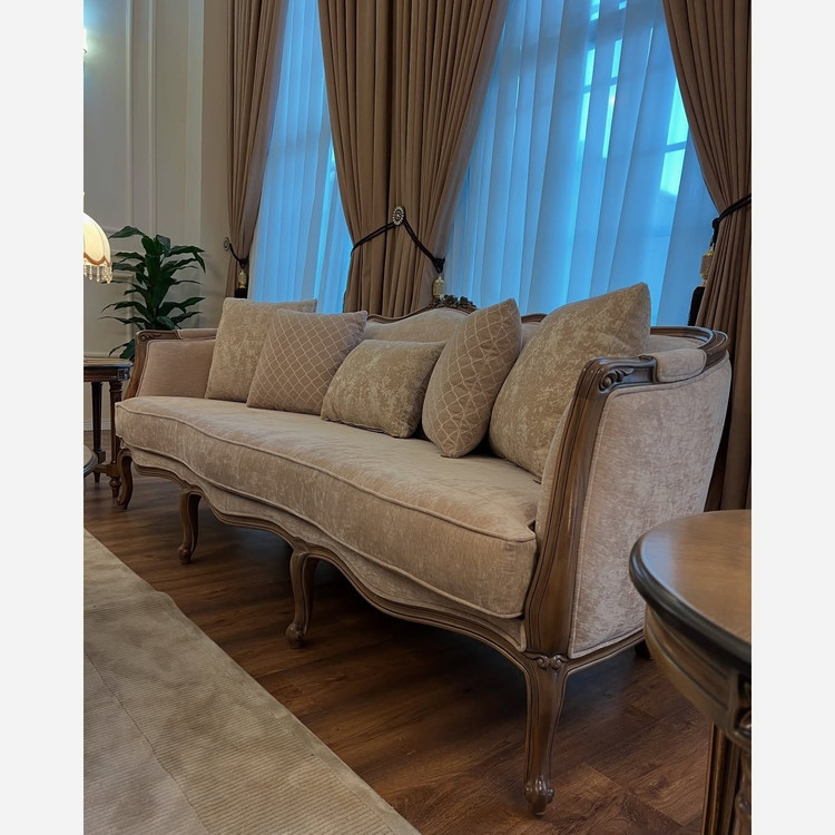 مبل کلاسیک ۸نفره مدل سه گل فرانسوی