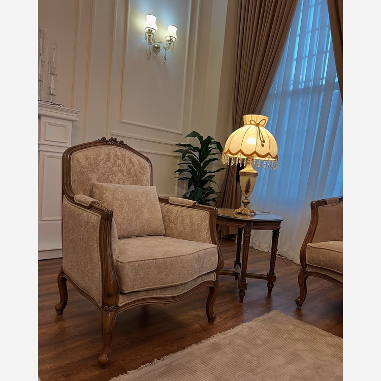 مبل کلاسیک ۸نفره مدل سه گل فرانسوی