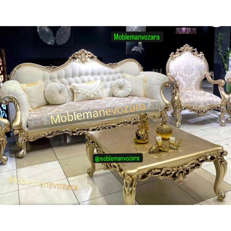مبل کلاسیک سلطنتی ۷نفره مدل چراغان