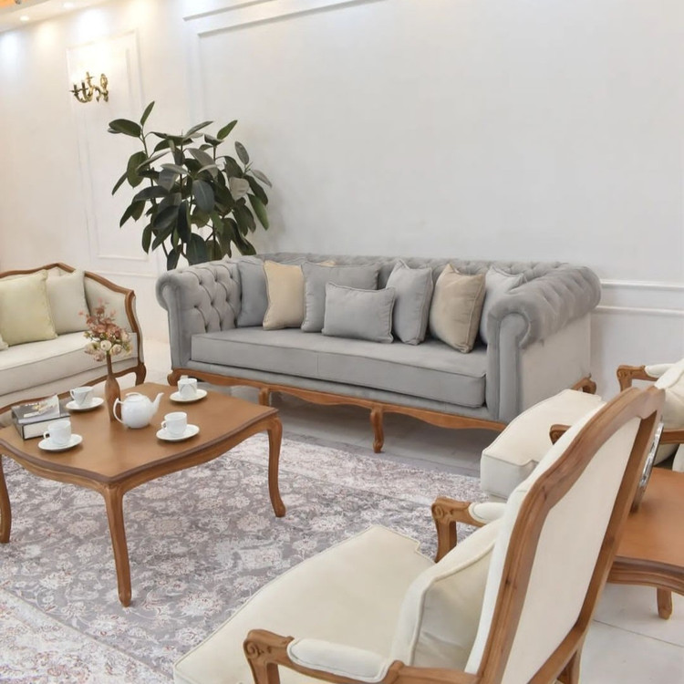 مبل ابزاری فرانسوی با کاناپه چستر