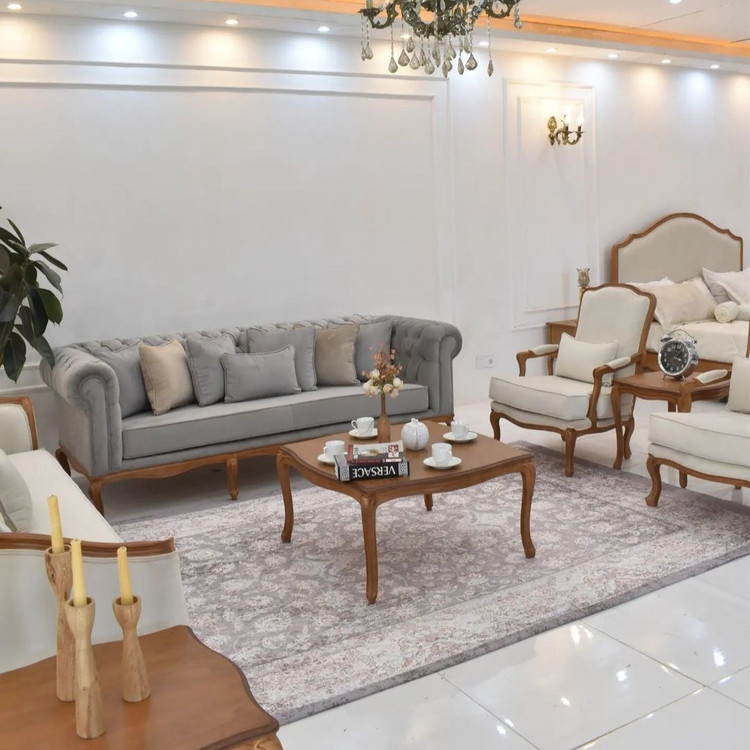 مبل ابزاری فرانسوی با کاناپه چستر