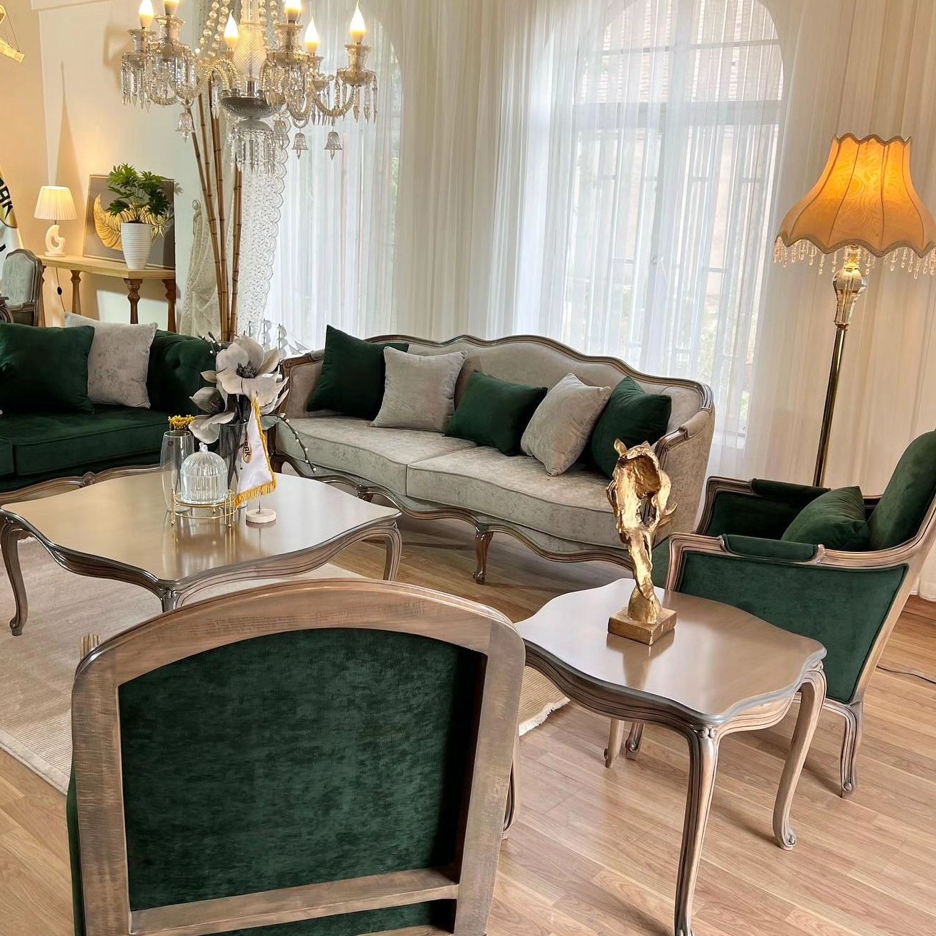 مبل کلاسیک 8 نفره مدل کویین ابزاری ارسال رایگان