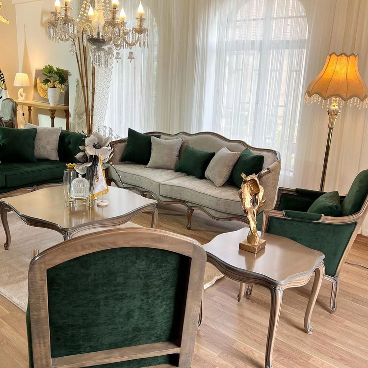 مبل کلاسیک 8 نفره مدل کویین ابزاری ارسال رایگان