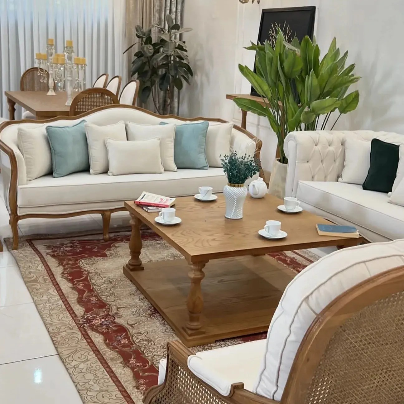 مبل کویین فرانسوی ابزاری کلاسیک/قیمت برای 8 نفره هس 3+3+1+1