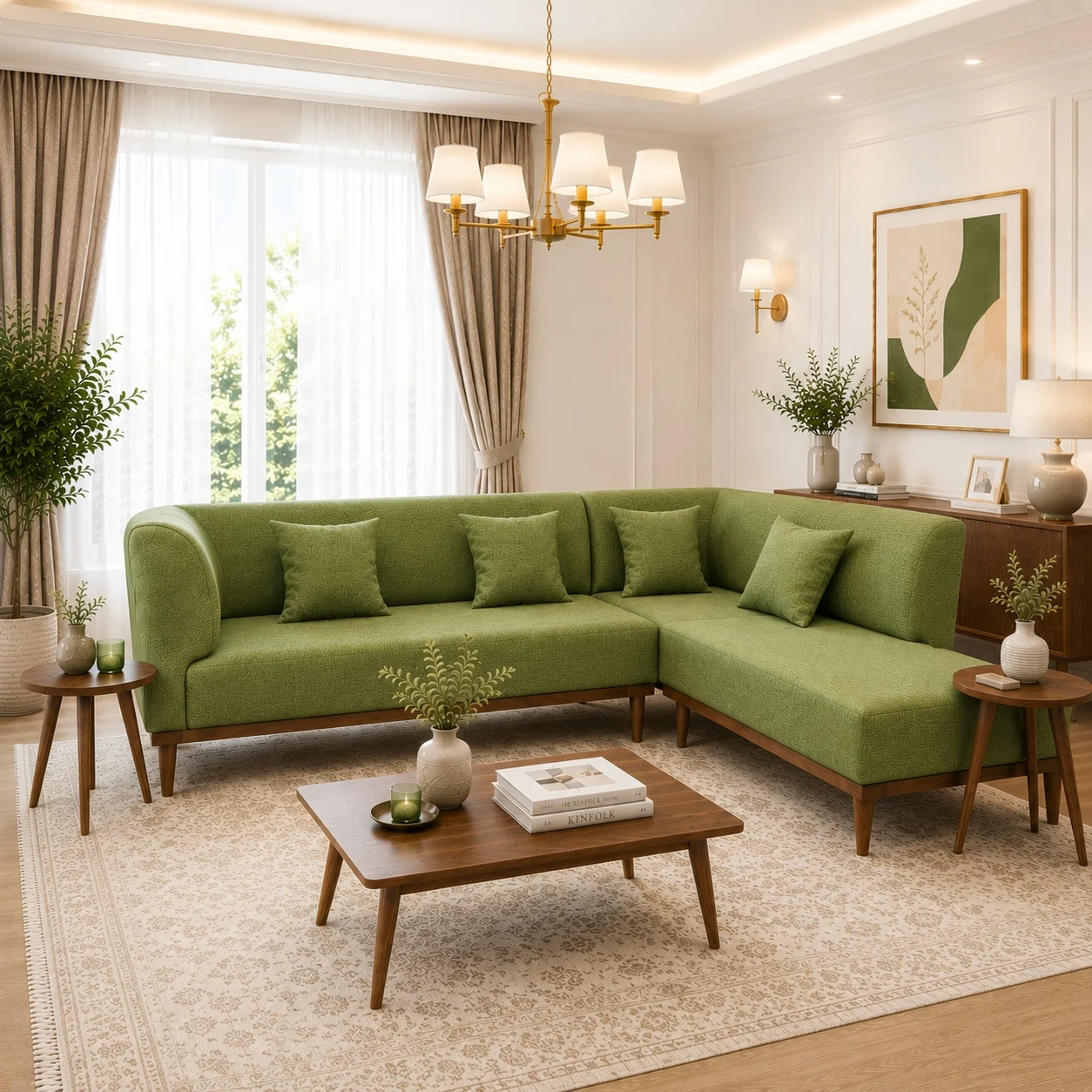 مبل ال 6 نفره مینیمال رنگبندی سفارشی