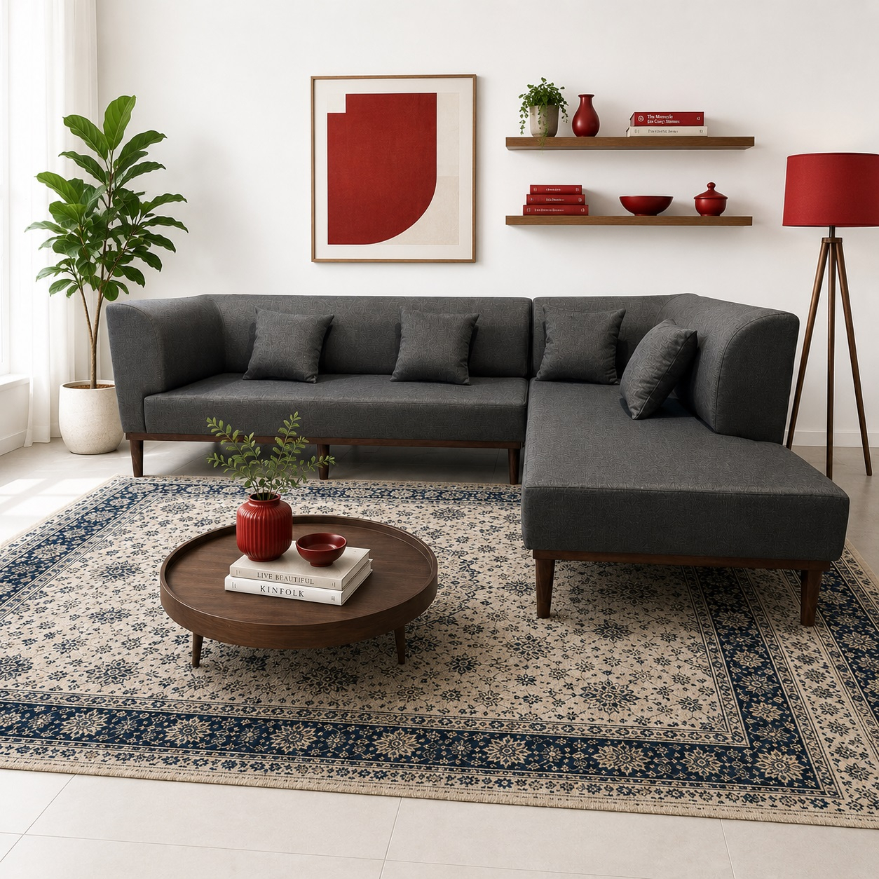 مبل ال 6 نفره مینیمال رنگبندی سفارشی