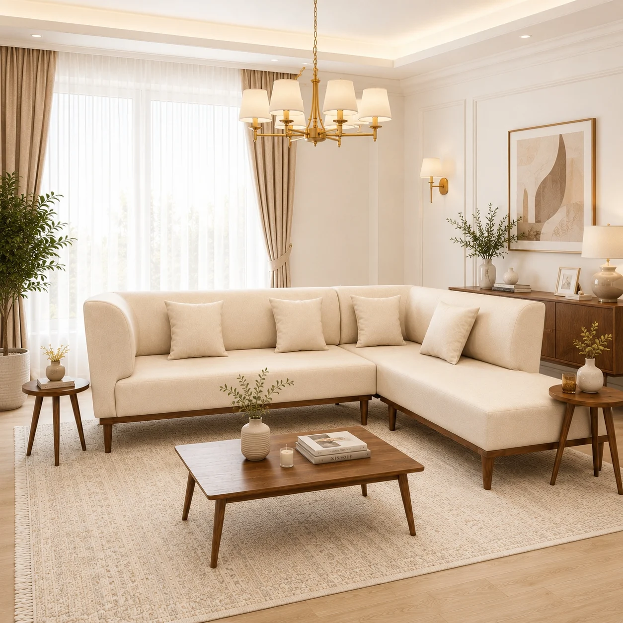 مبل ال 6 نفره مینیمال رنگبندی سفارشی