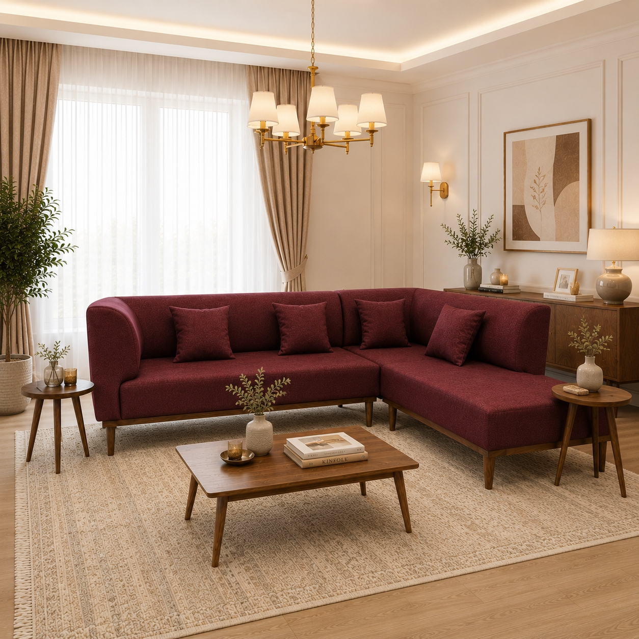 مبل ال 6 نفره مینیمال رنگبندی سفارشی