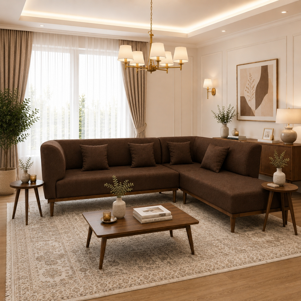 مبل ال 6 نفره مینیمال رنگبندی سفارشی