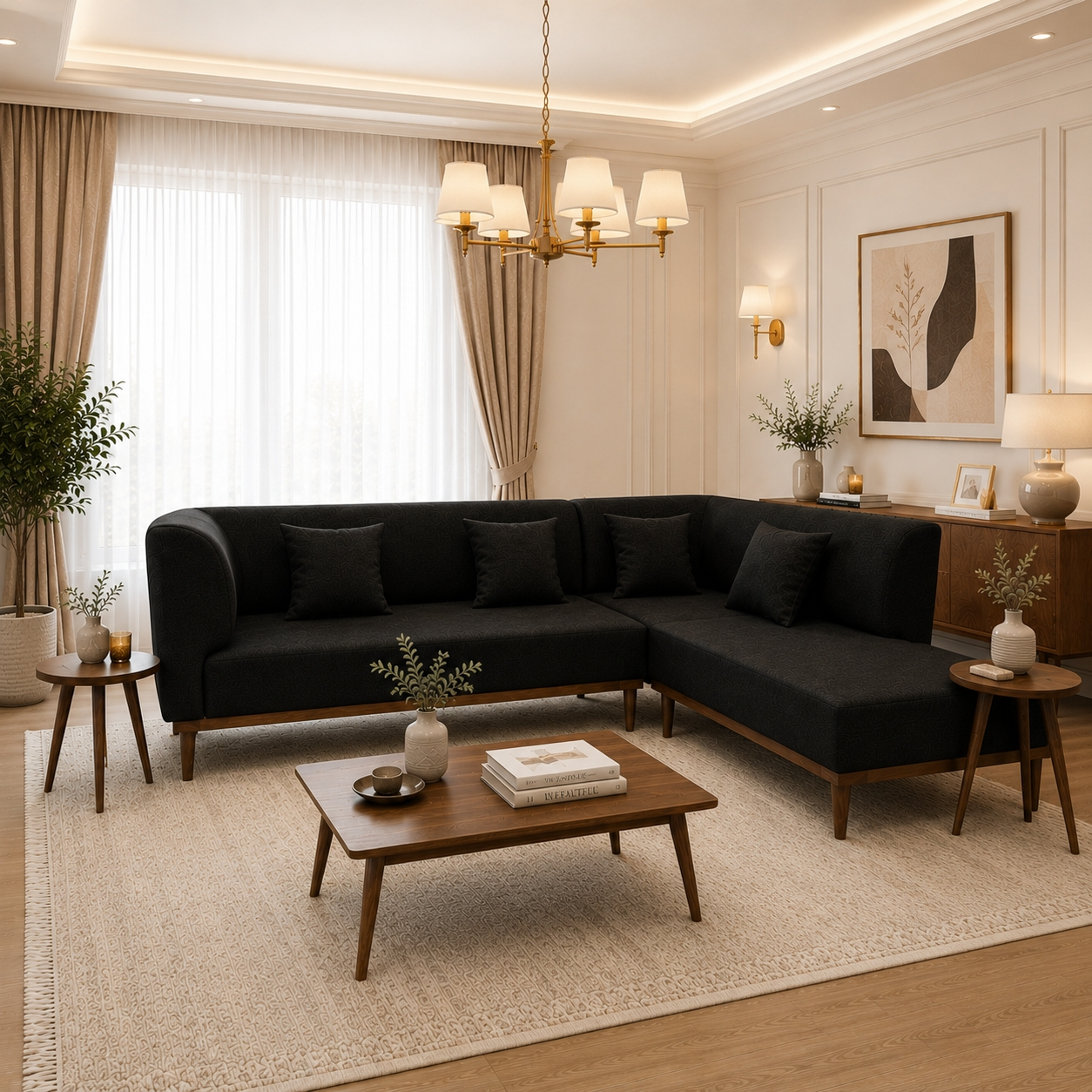 مبل ال 6 نفره مینیمال رنگبندی سفارشی