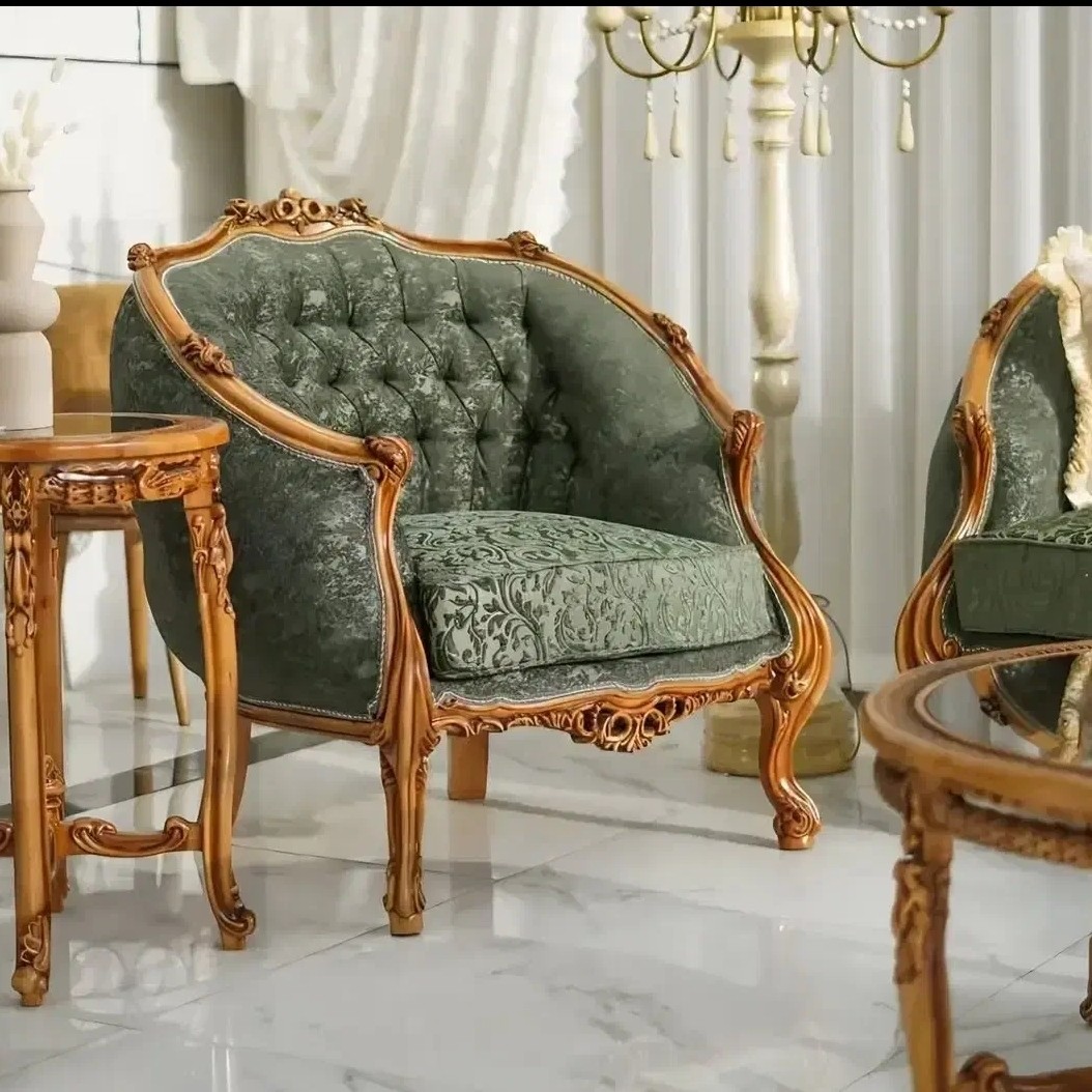 مبل کلاسیک لگنی زمرد 7 نفره ارسال بصورت رایگان