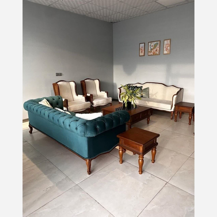 مبل کلاسیک فرانسوی همراه کاناپه چستر ارسال بصورت رایگان