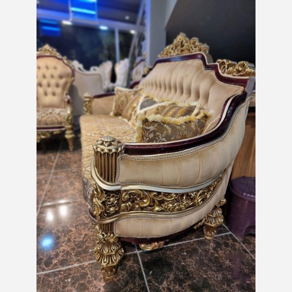 مبل سلطنتی کلاسیک گلایول 7 نفره ارسال بصورت رایگان