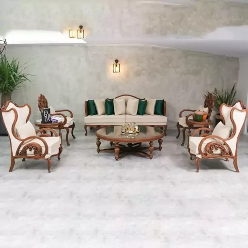 مبل کینگ ۹نفره با جلومبلی و عسلی
