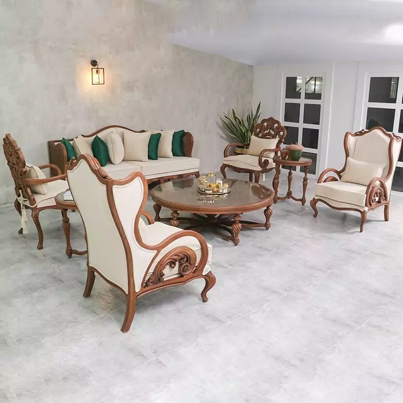 مبل کینگ ۹نفره با جلومبلی و عسلی