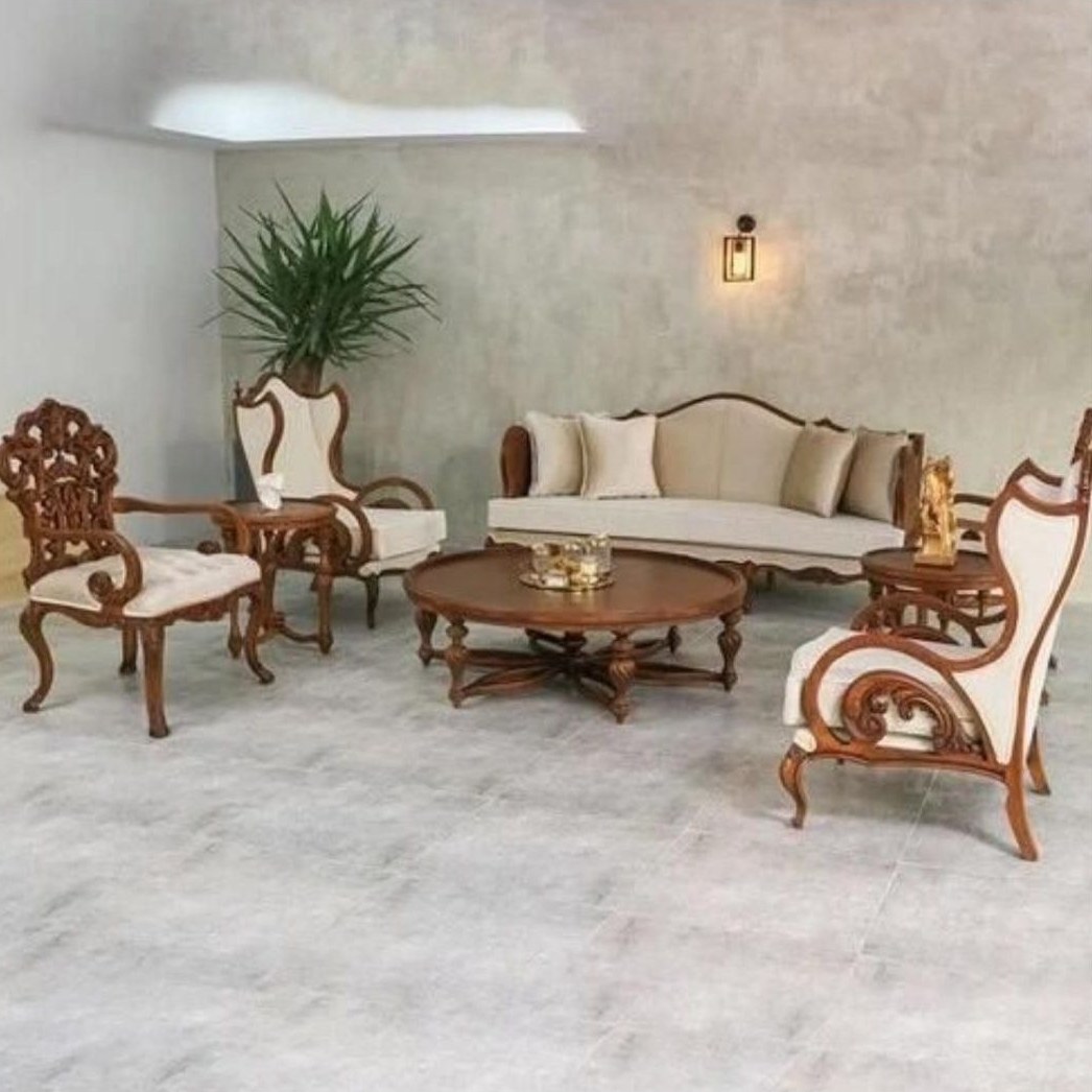 مبل کینگ ۹نفره با جلومبلی و عسلی