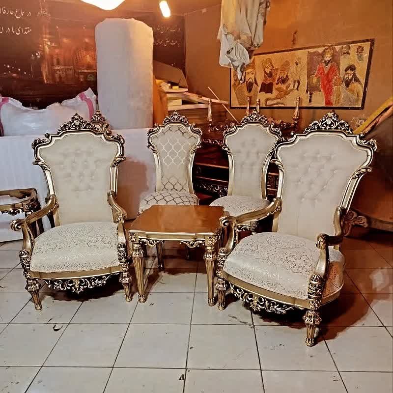 سرویس مبل سلطنتی مدل گلایول ارسال رایگان