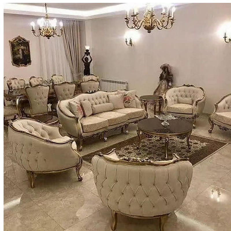 سرویس مبل کلاسیک زمردارسال رایگان