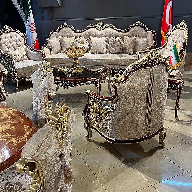 سرویس مبل سلطنتی استیل مدل سلطانیه ارسال رایگان