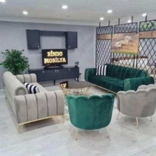 مبل راحتی صدفی 8 نفره پایه فلزی