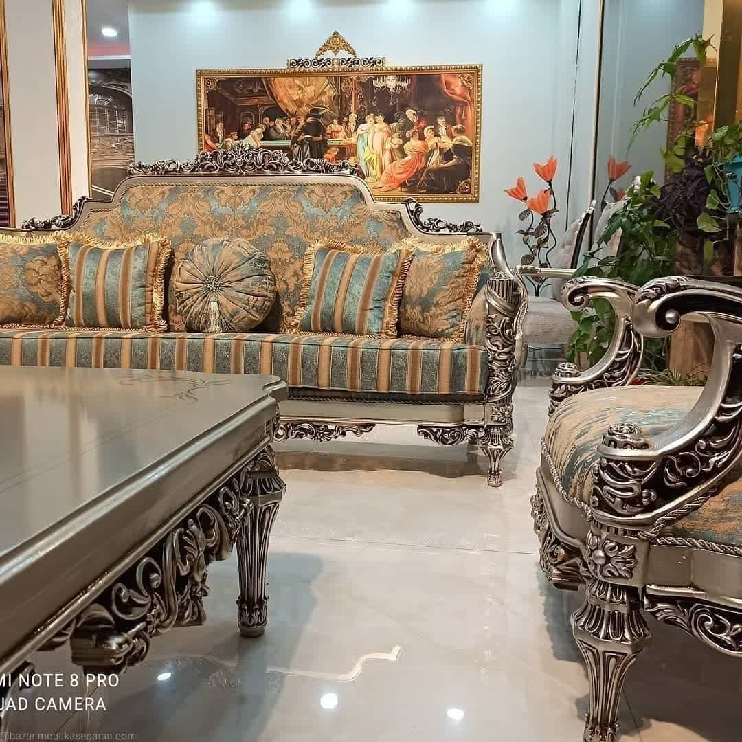 مبل کلاسیک نه نفره گلایول  ارسال رایگان