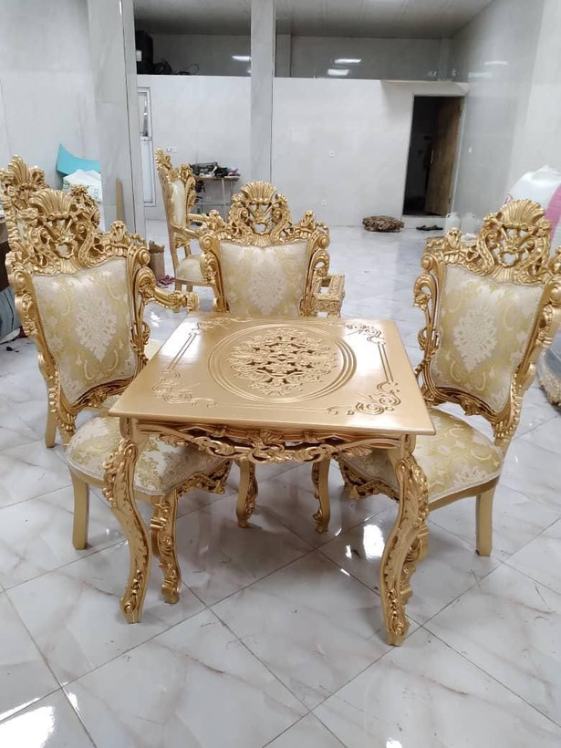 مبل کلاسیک مدل خرچنگی 9نفره+جلومبلی و عسلی