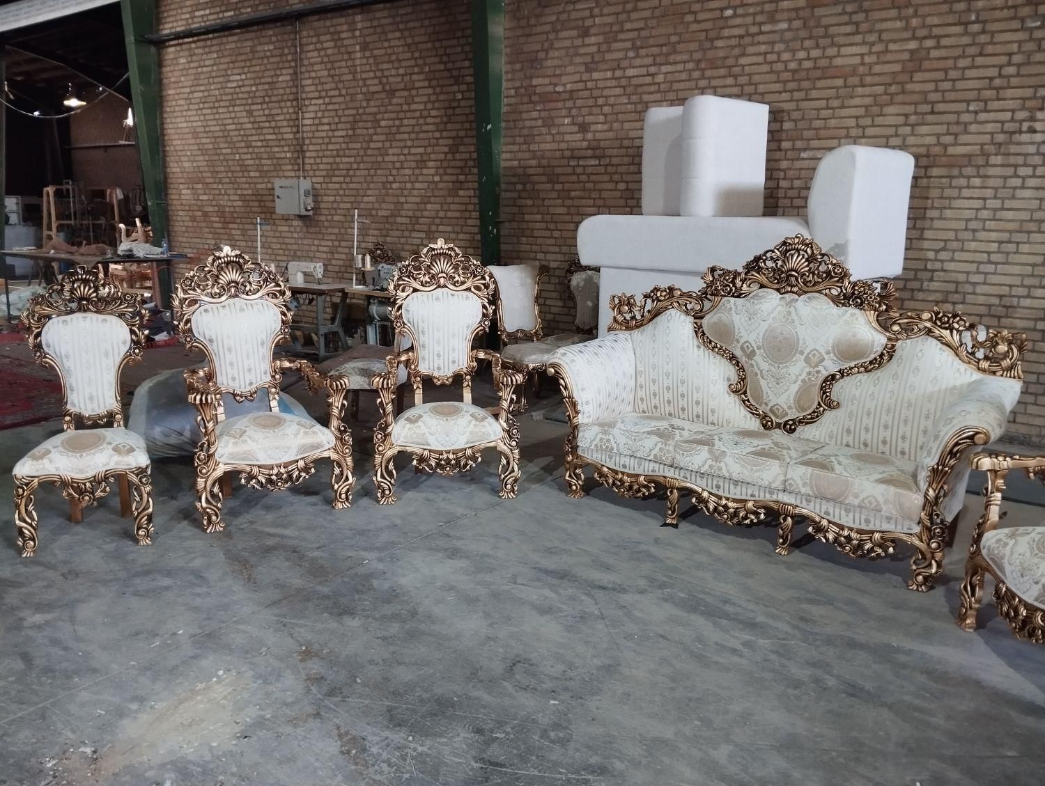 مبل مصری استیل کلاسیک راحتی سلطنتی پنجه شیری