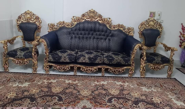 مبل مصری استیل کلاسیک راحتی سلطنتی پنجه شیری