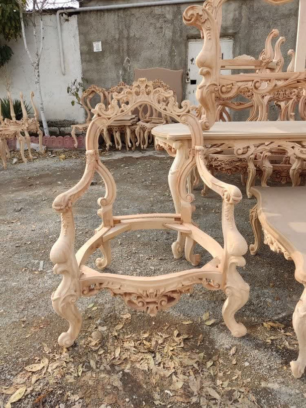 مبل کلاسیک 5نفره مدل چراغان رنگبندی سفارش