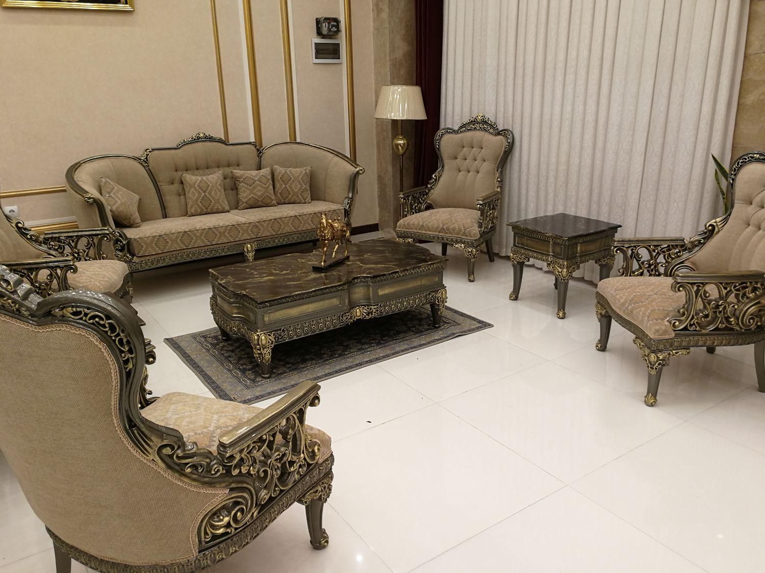 مبل کلاسیک سلطنتی 9 نفره مدل تاتلیس