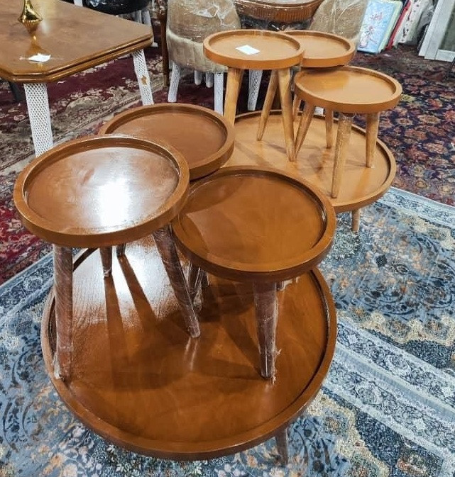 جلومبلی و عسلی4تکه گرد مدل لبه دار