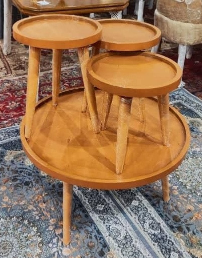 جلومبلی و عسلی4تکه گرد مدل لبه دار