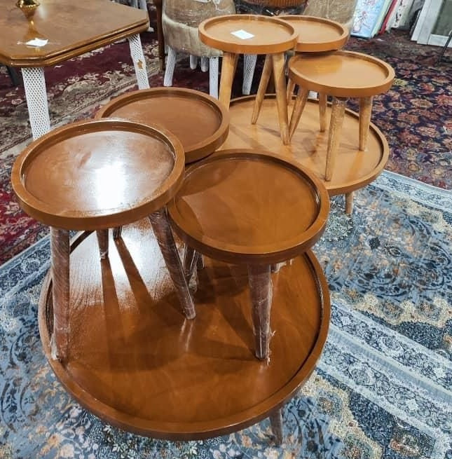 جلومبلی و عسلی4تکه گرد مدل لبه دار