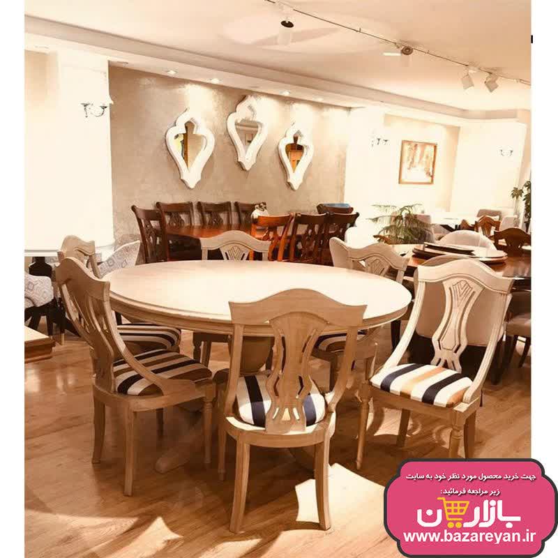 نهارخوری 6 نفره میز گرد مدل گیتاری