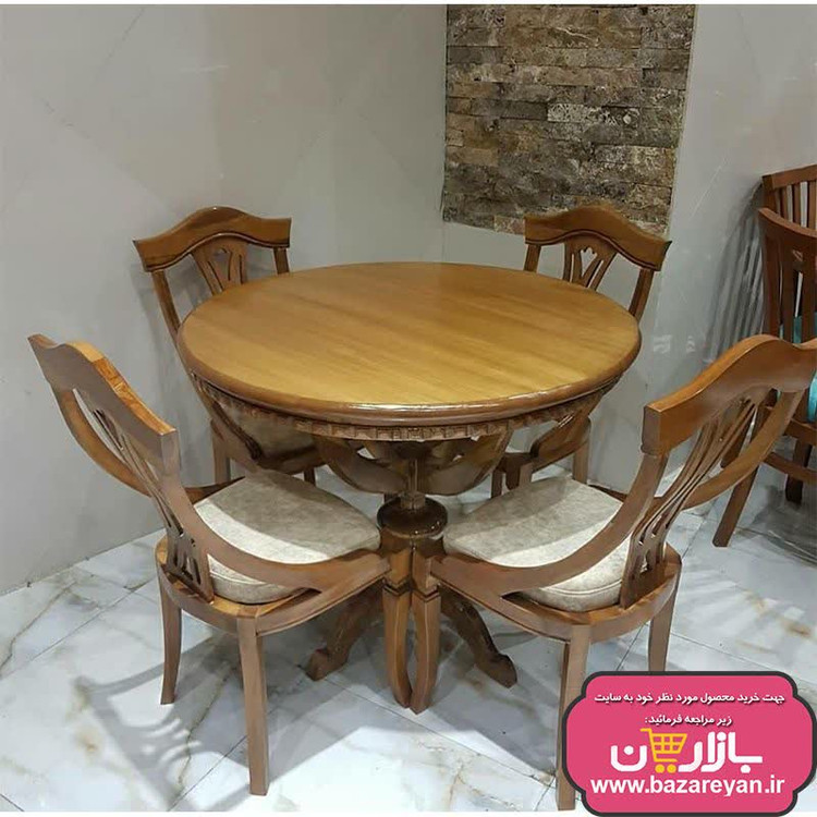 نهارخوری 6 نفره میز گرد مدل گیتاری