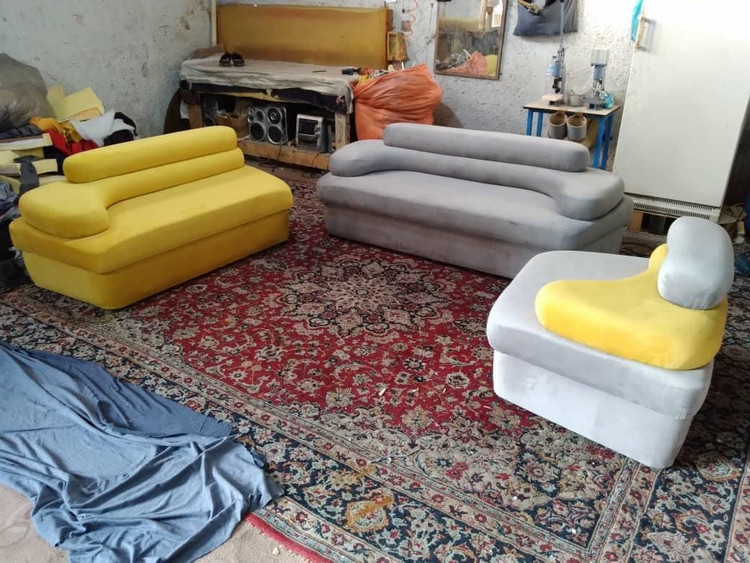 مبل 7نفره سنگی بدون پایه