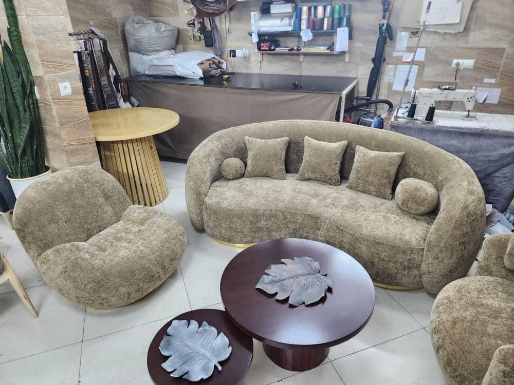 مبل 4نفره لوبیایی،کاناپه3نفره+مبل تکی مینیمال کد90