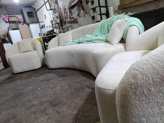 مبل 4نفره لوبیایی،کاناپه3نفره+مبل تکی مینیمال کد90